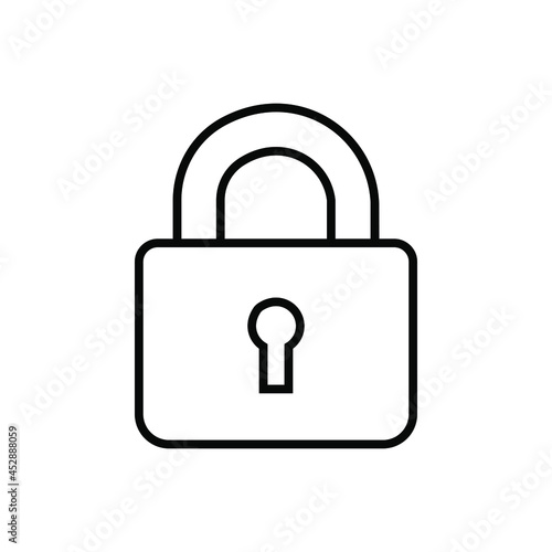 Lock icon vector. Closed illustration sign. padlock padlock. 