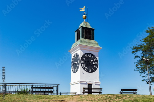 Clock tower in Petrovaradin Fortress In Novi Sad - Serbia photo