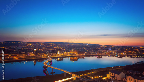 Derry / Londonderry - River Foyle and Peace Bridge 