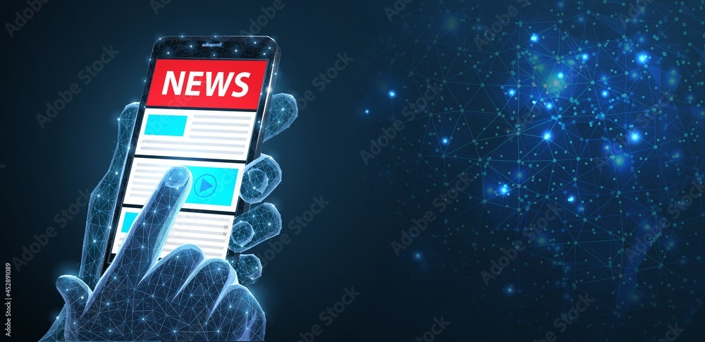 Abstract Vector Phone In Man Hand With World News Background Mockup Online Daily News Newspaper App Global Media Press Web Publication Concept Stock Vektorgrafik Adobe Stock Abstract Vector Phone In Man Hand With World News Background Mockup Online Daily News Newspaper App Global Media Press Web Publication Concept Stock Vektorgrafik Adobe Stock