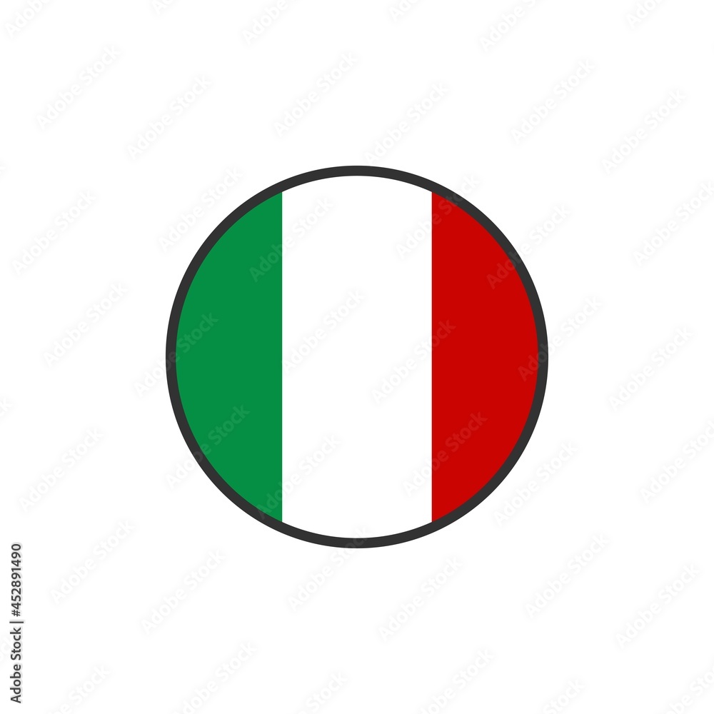 Italy  flag icon vector design templates on white background