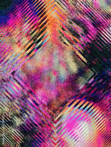 Graphical Abstract Painting Art Background Texture,Abstract Colorful Geometrical Artwork Poster,Modern Conceptual Art,3D Rendering,3D Illustration