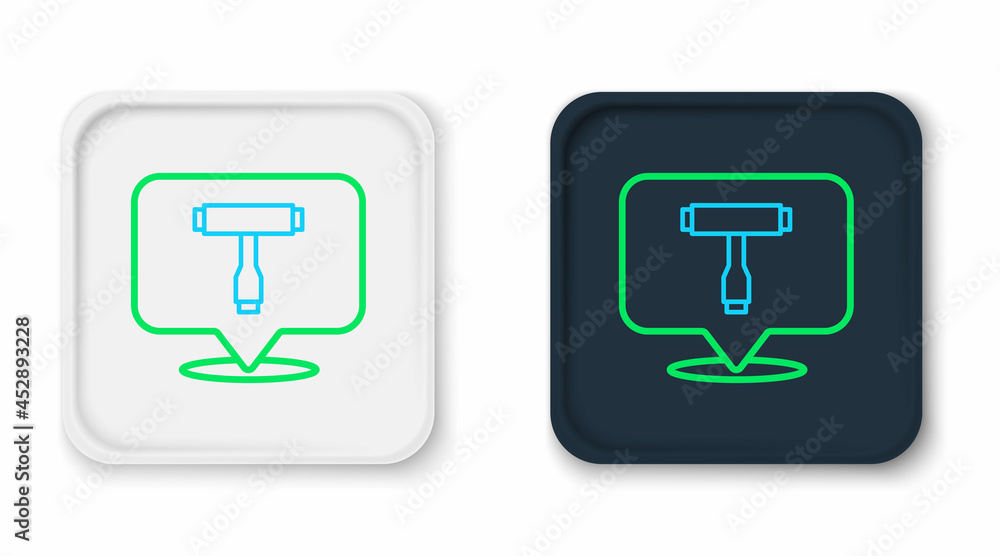 Line Multi-Function All-In-One portable skate tool T-tool for skateboard, longboard, electric skateboard icon isolated on white background. Colorful outline concept. Vector Line Multi-Function All-In-One portable skate tool T-tool for skateboard, longboard, electric skateboard icon isolated on white background. Colorful outline concept. Vector