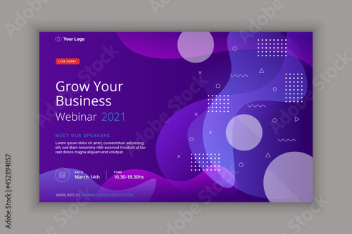 Business webinar banner or poster design templates