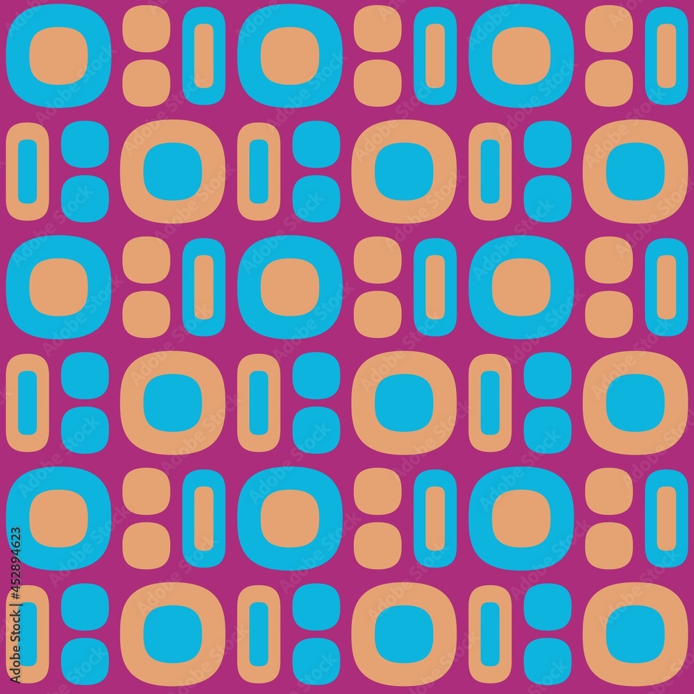 Rounded abstract seamless pattern - accent for any surfaces. Rounded abstract seamless pattern - accent for any surfaces.