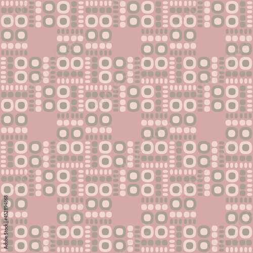 Rounded abstract seamless pattern - accent for any surfaces.