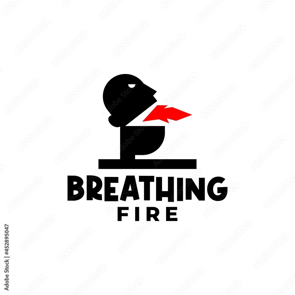 illustration of a man with a fire breath. good for spicy food or any business related to spicy things. illustration of a man with a fire breath. good for spicy food or any business related to spicy things.
