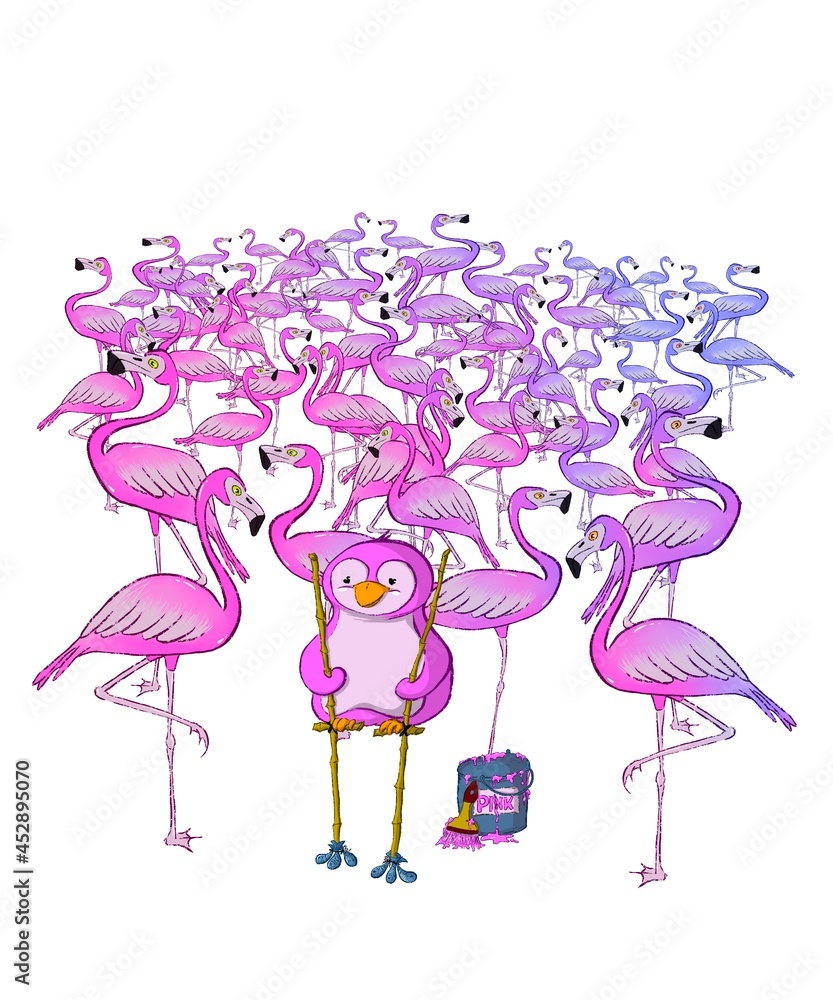 Flenguin=Penguin+Flamingo Flenguin=Penguin+Flamingo