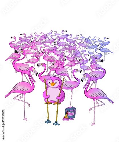 Flenguin=Penguin+Flamingo