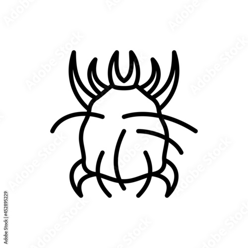 Dust mite thin line icon. Modern vector illustration.