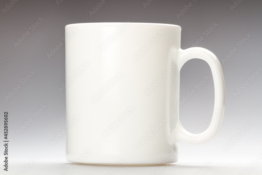 White Mug on Grey Background White Mug on Grey Background