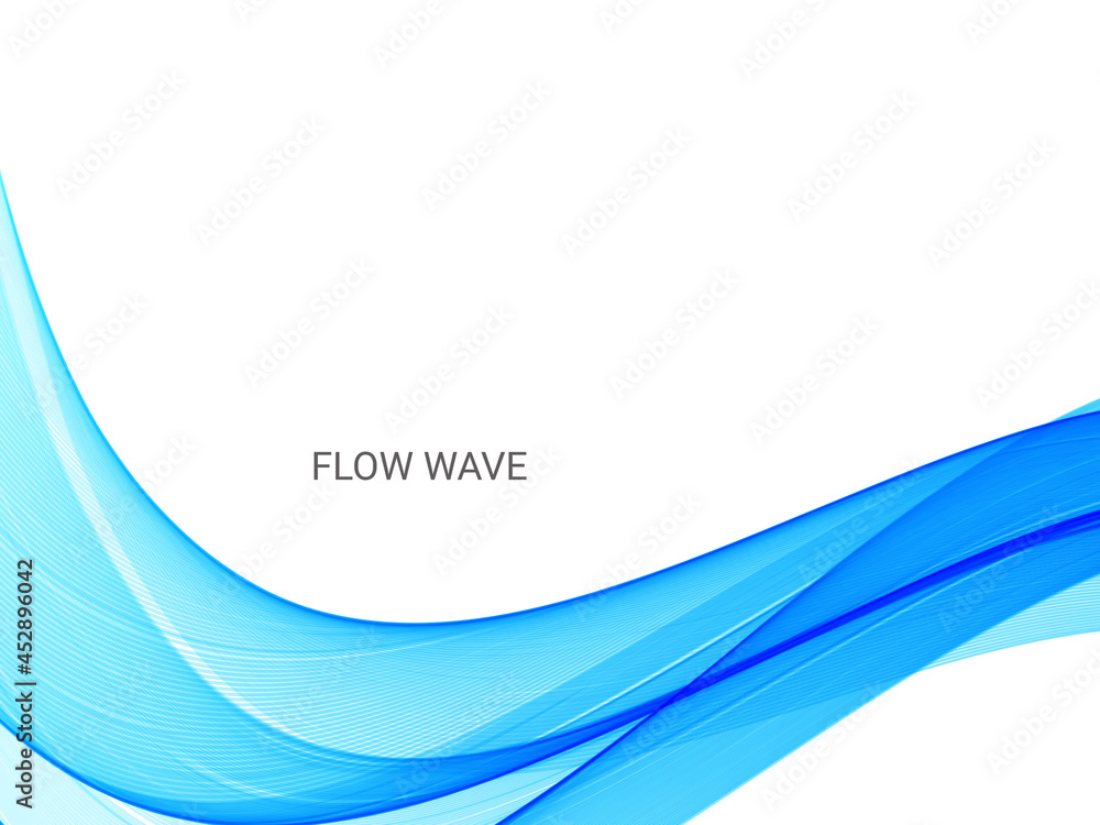 Obraz premium Abstract stylish decorative blue curve pattern wave background