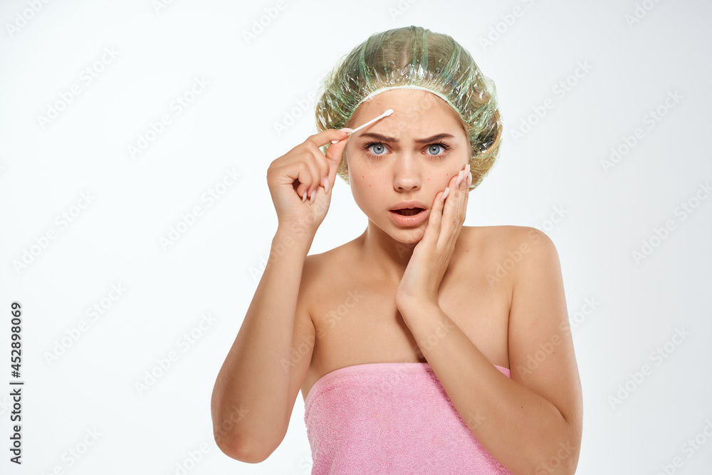 pretty woman cotton swab facial skin problems dermatology pretty woman cotton swab facial skin problems dermatology