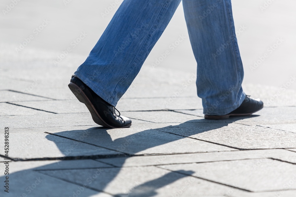 Closeup of a Person Walking Closeup of a Person Walking