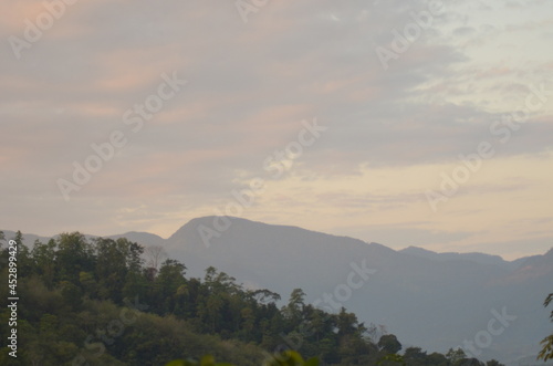 Beautiful sun down sky with many colors