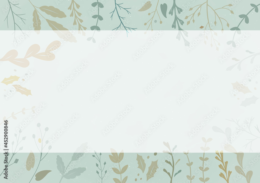 Obraz premium 落ち着いた色合いのボタニカル背景