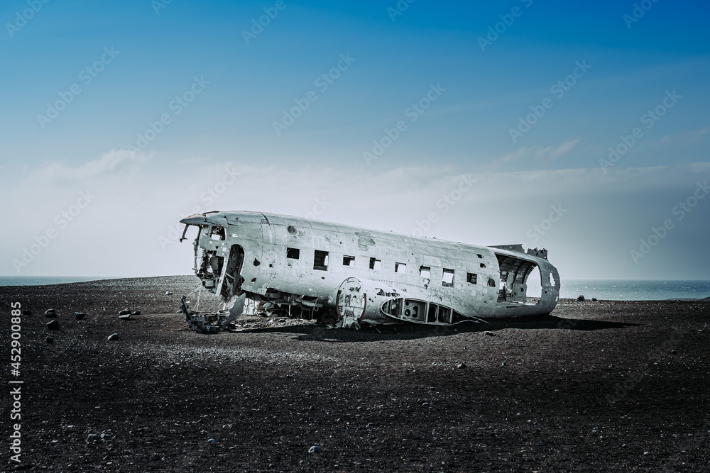 Solheimasandur, Plane wreck at a black sand beach in Iceland