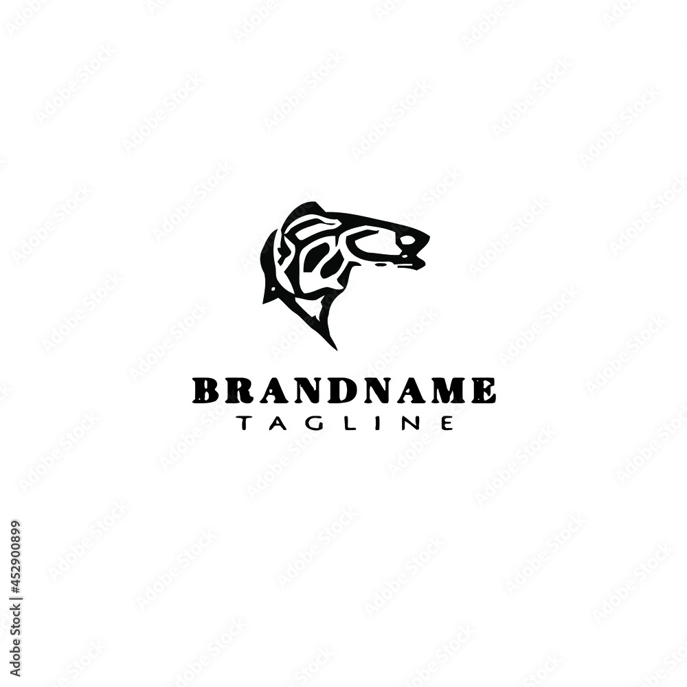 animal fish cartoon logo template icon design black flat vector illustration animal fish cartoon logo template icon design black flat vector illustration
