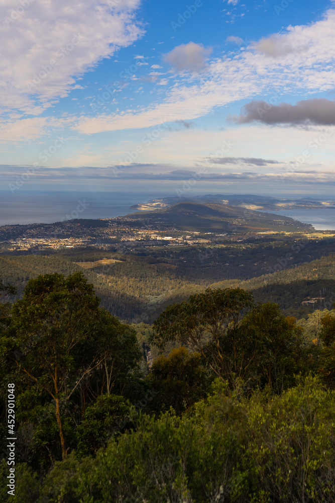 View of Hobart city from Mount Wellington