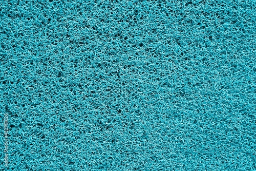 Blue plastic doormat texture and background seamless