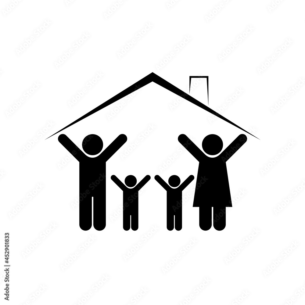 Family icon isolated on white background Family icon isolated on white background