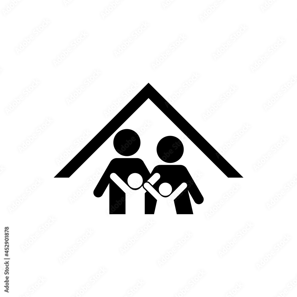Obraz premium Family icon isolated on white background