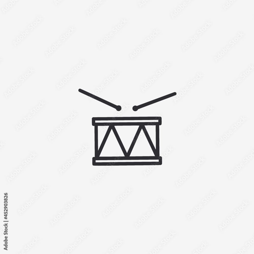 Vector illustration of drum icon