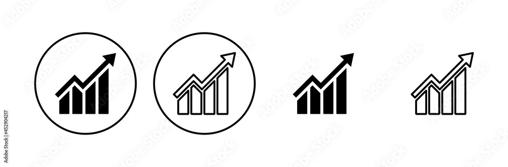 Growing graph Icon set. Chart icon. diagram icon Growing graph Icon set. Chart icon. diagram icon