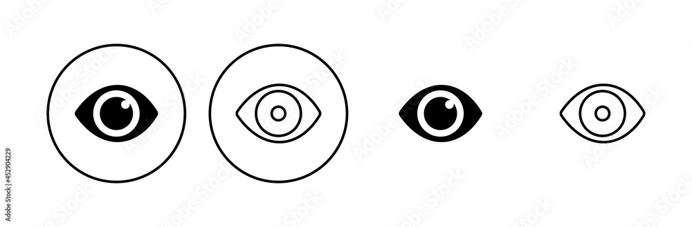 Eye icon set. Eye vector icon. Look and Vision icon. Eye icon set. Eye vector icon. Look and Vision icon.