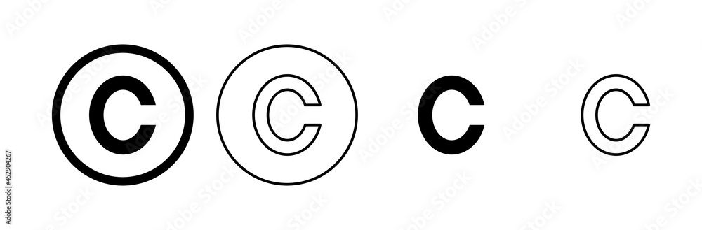 Copyright icon set. copyright symbols Copyright icon set. copyright symbols