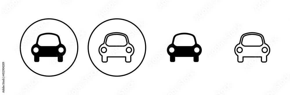 Car icon set. car vector icon. small sedan Car icon set. car vector icon. small sedan