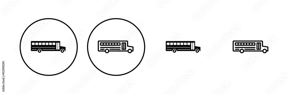 Bus icon set. bus vector icon Bus icon set. bus vector icon