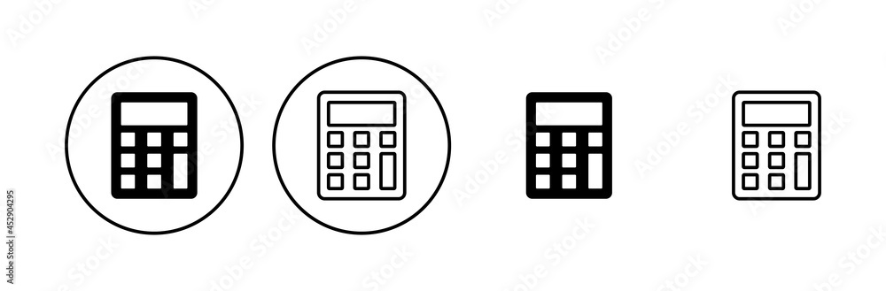 Calculator icon set. Accounting calculator icon. calculator vector Calculator icon set. Accounting calculator icon. calculator vector