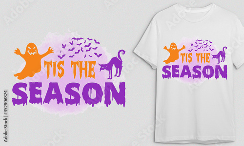 Tits The Season, Halloween T-shirt Design, Halloween, Vector Artwork