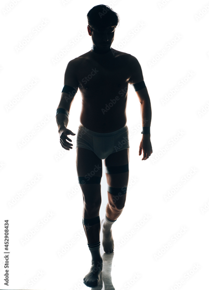 Handsome muscular shirtless male model with nice abs Handsome muscular shirtless male model with nice abs