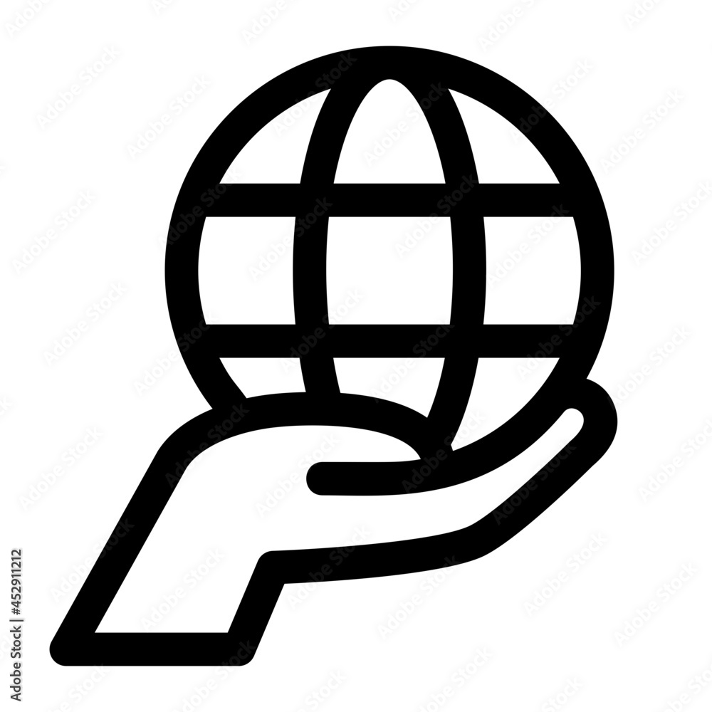 Earth Line Icon Vector Earth Line Icon Vector