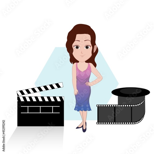a woman who works as an actress