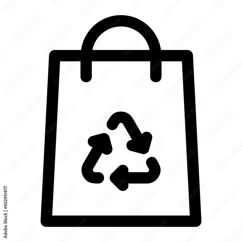 Bag Line Icon Vector