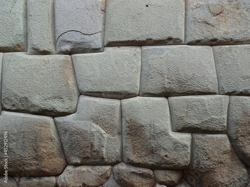 Fotografering [Peru] Stone wall on Hatunrumiyoc Street with Twelve angled stone (Cusco)