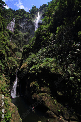 waterfall in the mountains in Taiwan
