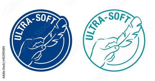 Hand touching feather - Ultra Soft properties icon