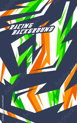 Abstract geometric backgrounds for sports and games. Abstract racing backgrounds for t-shirts, race car livery, car vinyl stickers, etc. Vector background.