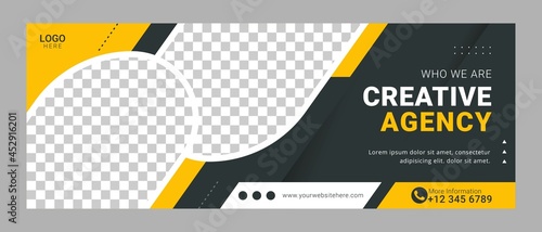 Corporate business digital agency social media cover banner template