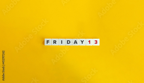 Obraz na plátně Friday 13 Banner. Minimal aesthetics.