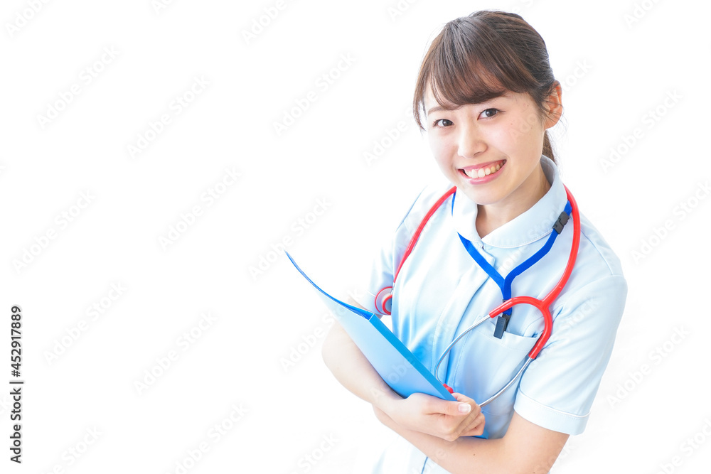 笑顔の若い看護師 笑顔の若い看護師