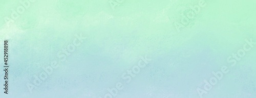Green and blue watercolor art paint abstract background. Aquamarine colours and brush painting.