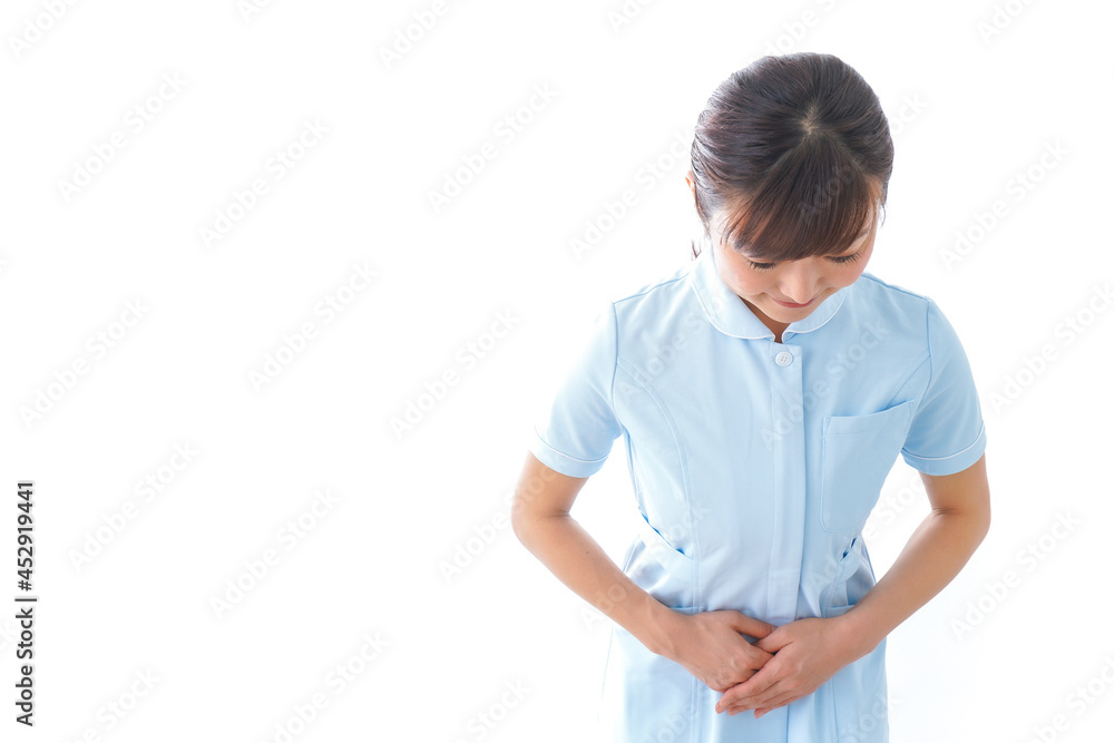 ご挨拶をする看護師 ご挨拶をする看護師