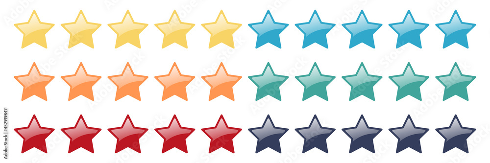Stars icons set. Vector illustration. Stars icons set. Vector illustration.