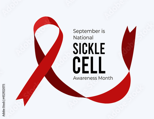 Septmber is national sickle cell awareness month. Vector illustration photo