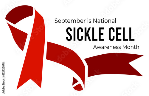 Septmber is national sickle cell awareness month. Vector illustration photo